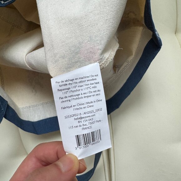 Sézane x Baziszt limited edition cottagecore floral embroidery print tote NWOT - Picture 7 of 7